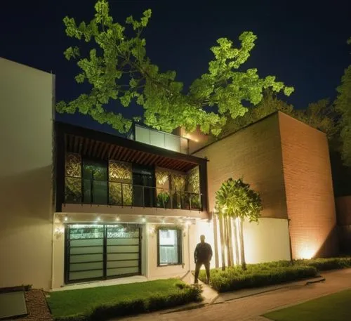 landscape lighting,security lighting,modern house,exterior decoration,build by mirza golam pir,residential house,smart home,3d rendering,landscape design sydney,mid century house,private house,modern building,smart house,modern architecture,core renovation,residence,landscape designers sydney,eco hotel,beautiful home,biotechnology research institute,Photography,General,Realistic