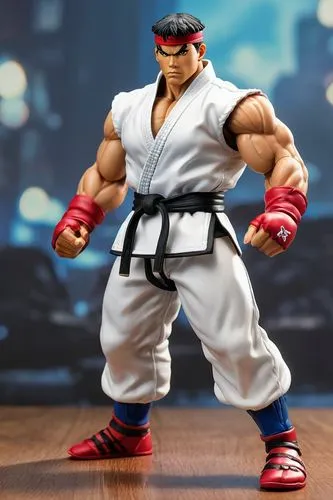  Action Figure， Full body,the figure is posing in front of a backdrop,ryu,sanshiro,kukui,kazuya,streetfighter,yujiro,karateka,akuma,shokan,kumite,kof,rugal,sagat,harada,haggar,guile,bukom,shadaloo,bog