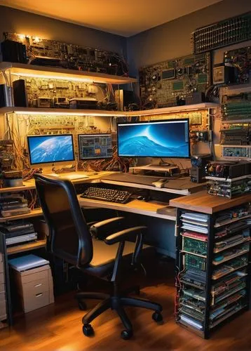 computer room,computer workstation,the server room,workstations,working space,desktops,bureau,workstation,workspace,home office,hackerspace,work space,sparcstation,workspaces,desk,apple desk,modern office,computer system,computerworld,desk top,Illustration,Realistic Fantasy,Realistic Fantasy 24