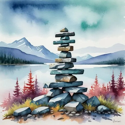 canadian landscape, inukshuk, ,stacked rocks,stacking stones,cairn,rock cairn,rock stacking,stacked stones,stack of stones,rock balancing,stacked rock,background with stones,stone balancing,standing s