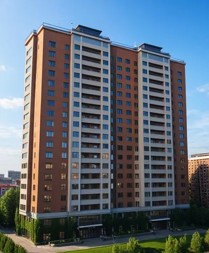 the exterior of a two - story apartment building in moscow,scampia,zelenograd,svetlogorsk,mgimo,appartment building,majadahonda,Photography,General,Realistic