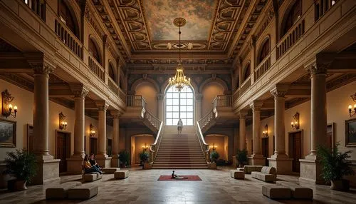 louvre,entrance hall,foyer,rudolfinum,europe palace,kunsthistorisches museum,hall of nations,villa farnesina,glyptotek,royal interior,certosa di pavia,louvre museum,hall of the fallen,uffizi,musei vaticani,palace of the parliament,venaria,hallway,enfilade,residenz