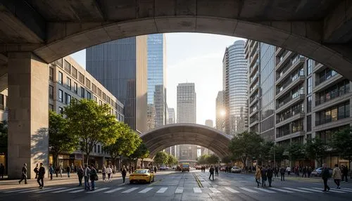 transbay,marunouchi,skybridge,heatherwick,difc,streeterville,potsdamer platz,bizinsider,financial district,paulista,undershaft,stone arch,courbevoie,azrieli,citiseconline,bishopsgate,pedestrianized,underpasses,skyways,poydras