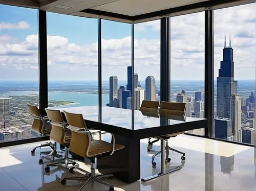 boardroom,penthouses,the observation deck,conference table,observation deck,willis tower,skydeck,conference room,cubical,board room,skyscapers,sears tower,chicago skyline,modern office,boardrooms,rencen,skyloft,chicago,minotti,offices,Art,Artistic Painting,Artistic Painting 23