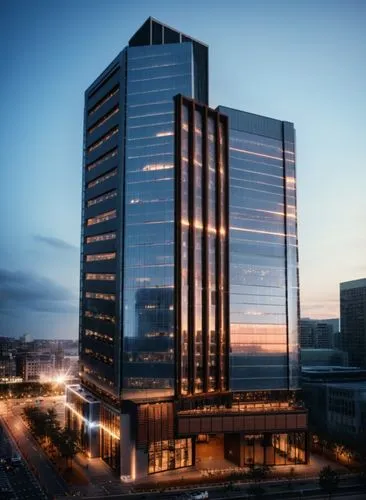 high definition,an office building with windows lit up in the evening,tulsa,highmark,potawatomi,clt,sandton,omaha,Photography,General,Cinematic