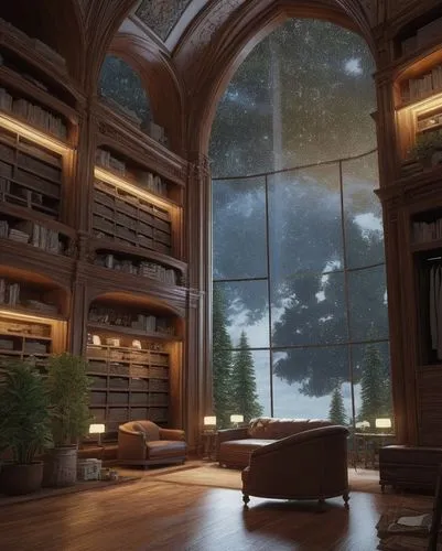 bookcases,cryengine,reading room,streamwood,dandelion hall,forest house,livingroom,dreamfall,atriums,bookcase,the cabin in the mountains,3d rendering,living room,bookshelves,3d render,study room,rende