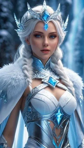 ice queen,the snow queen,white rose snow queen,ice princess,winterblueher,elsa,suit of the snow maiden,father frost,blue enchantress,eternal snow,fantasy woman,show off aurora,ice,icemaker,ice crystal,elven,fantasy picture,aurora,elf,frozen,Photography,General,Realistic