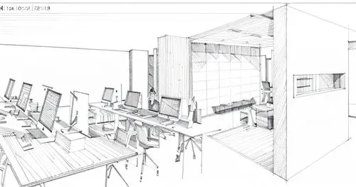 frame drawing,technical drawing,school design,working space,archidaily,wireframe graphics,modern office,architect plan,study room,formwork,house drawing,offices,openoffice,lecture room,lecture hall,co