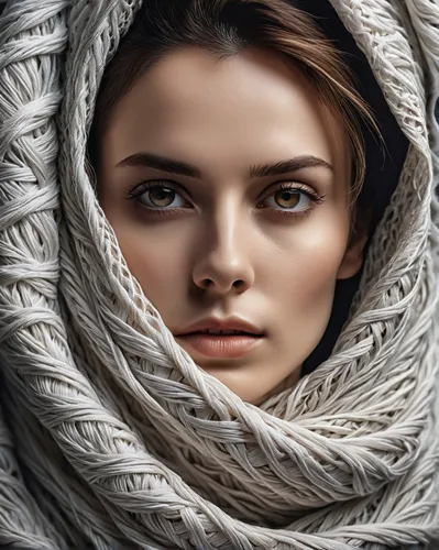 woven rope,boat rope,knitting wool,woven fabric,jute rope,wrapped up,rope knot,retouching,knitting clothing,woman of straw,girl in cloth,rope,scarf,weaving,cape basket,girl with cloth,curved ribbon,cordage,elastic rope,basket weaver,Photography,General,Realistic