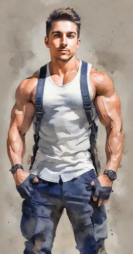 muscle man,pubg mascot,strongman,body building,steel man,male character,bodybuilder,edge muscle,muscular,builder,bodybuilding,body-building,muscle icon,3d man,zuccotto,muscular build,mechanic,fitness model,fitness professional,fortnite,Digital Art,Watercolor