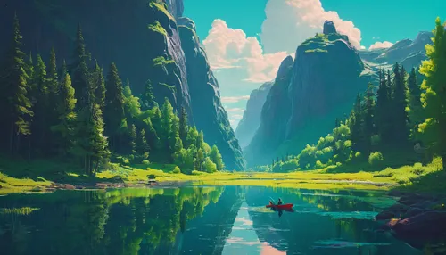 fantasy landscape,river landscape,landscape background,futuristic landscape,nature landscape,world digital painting,high landscape,green landscape,canyon,valley,forest landscape,mountain landscape,emerald sea,fjord,small landscape,green forest,virtual landscape,landscape nature,landscape,tranquil,Conceptual Art,Sci-Fi,Sci-Fi 11