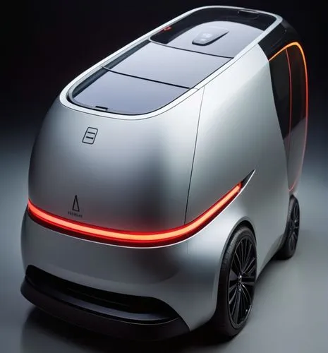 一台蒸汽清洗机，前面是透明水箱，后面是提手，底部有一个轮子,this futuristic car has led lighting coming from its trunk,volkswagen beetlle,miev,italdesign,driverless,electrical car,automobil,Photography,General,Realistic