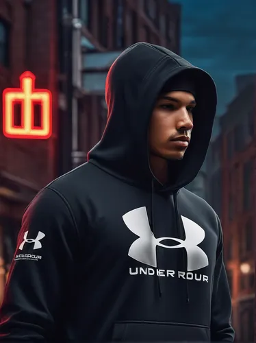 Design a bold Under Armour logo with an urban and streetwear feel.,sportswear,apparel,hoodie,ul,logo header,tracksuit,hooded man,hooded,adidas,bulldogg,dame’s rocket,uri,ulpiano,puma,power icon,u4,ceo