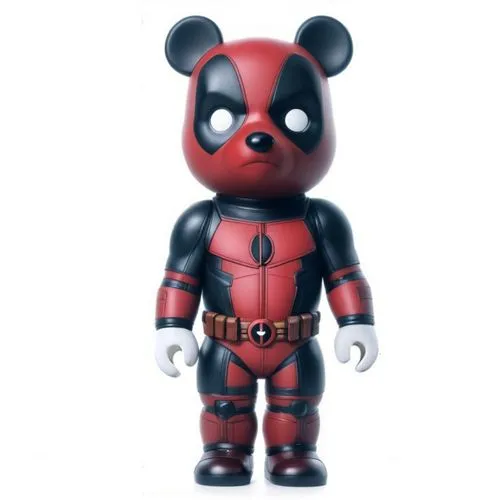 change to deadpool cartoon. keep body bear shap,a deadpool bear,dead pool,deadpool,oswald,3d teddy,pob,ucn