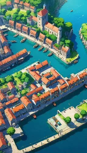 dubrovnik city,novigrad,harbor,dubrovnic,portofino,butka,hvar,harborfront,old city marina,izola,croatia,venedig,boat harbor,harbour,fishing village,old port,port,gunkanjima,abecassis,docks,Illustration,Japanese style,Japanese Style 03