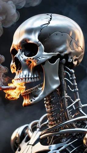 endoskeleton,skullduggery,vintage skeleton,skulduggery,combustion,skeletonized,3d render,panhead,incinerated,skulled,fire background,scull,render,skeletal,biomechanical,skull bones,incinerate,3d rendering,incineration,3d rendered,Photography,General,Realistic