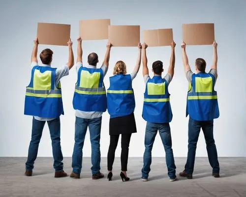 volunteers,paperworkers,tradespeople,stewards,logisticians,canvassers,neon human resources,trabajadores,warehousemen,deliverymen,plasterers,helpers,coordinadora,workers,volunteer service,caseworkers,volunteer,fieldworkers,employes,steward,Photography,General,Realistic