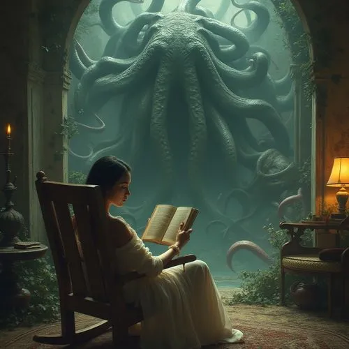 lovecraftian,cthulhu,lovecraft,azathoth,eldritch,sci fiction illustration