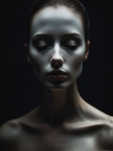 dark portrait,humanoid,woman face,mystical portrait of a girl,woman's face,sculpt,manikin,woman portrait,mannequin,bloned portrait,human head,dark art,face portrait,digital painting,bodypainting,conceptual photography,retouching,head woman,woman sculpture,beauty face skin,Photography,Documentary Photography,Documentary Photography 11