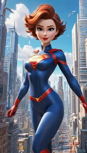 super heroine,superhero background,elastigirl,superheroine,supergirl,super woman,Unique,3D,3D Character