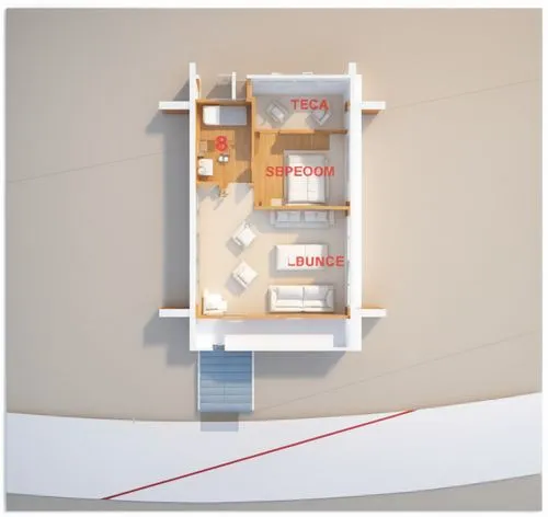 an aerial view of a three - bedroom apartment with a large balcony,passivhaus,habitaciones,floorplan home,aerial passenger line,microturbines,aircell,Photography,General,Realistic