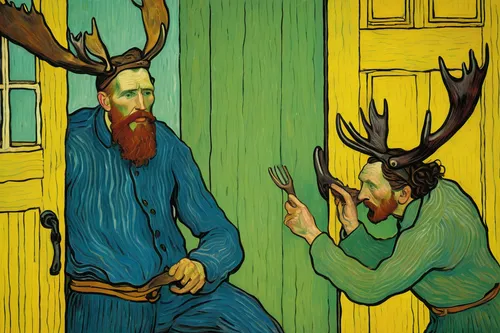 krampus,stag,buffalo plaid antlers,moose antlers,pere davids deer,elk,deer illustration,caribou,antlers,buck antlers,mural,murals,manchurian stag,bull moose,elks,santa claus with reindeer,nordic christmas,christmas buffalo raccoon and deer,chamois with young animals,cervus elaphus,Art,Artistic Painting,Artistic Painting 03