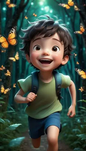 chasing butterflies,fireflies,child fairy,butterfly background,cute cartoon character,children's background,julia butterfly,butterfly day,cupido (butterfly),butterfly effect,butterfly green,agnes,butterflies,kids illustration,firefly,cute cartoon image,cartoon forest,vanessa (butterfly),artificial fly,butterflay,Illustration,Abstract Fantasy,Abstract Fantasy 06