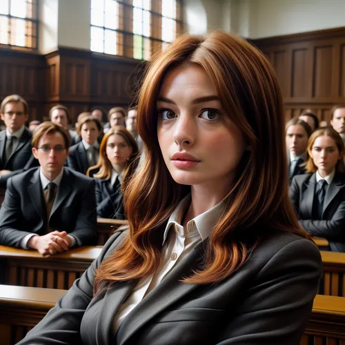 anne hathaway 21 yo, inquisitive expression (Nikon PC 35mm f2.8),lecture hall,private school,the girl's face,jury,class room,detention,clary,classroom,marble collegiate,school enrollment,business scho