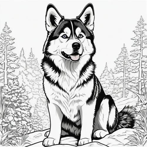 balto,malamute,dog illustration,canidae,aleu,huskie,Illustration,Children,Children 05