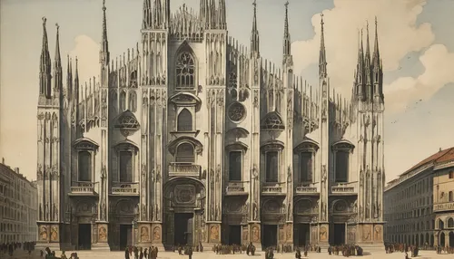 Explore the intricate details of Milan Cathedral's Gothic architecture.,milan cathedral,duomo di milano,duomo,cologne cathedral,milan,milano,ulm minster,duomo square,nidaros cathedral,cologne panorama