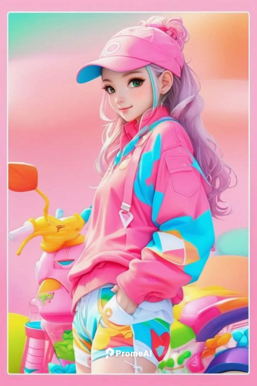 candy island girl,fashion vector,fashionable girl,fashion doll,children's background,fashion girl,kids illustration,harajuku,anime japanese clothing,skater,fashion dolls,pink background,colorful backg