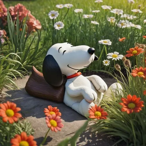 snoopy,cartoon flowers,wood daisy background,peanuts,flower bed,daisy flowers,daisy flower,disney baymax,daisies,daisy heart,clay animation,daisy family,flower background,blanket of flowers,flower animal,flower blanket,lawn ornament,flower art,cute cartoon character,flower field,Illustration,Black and White,Black and White 23