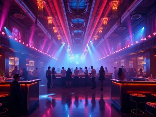 nightclub,dance club,spaceland,valerian,dancefloor,neon lights,nightclubs,riviera,dancefloors,riverdale,clubbing,colored lights,ballroom,discotheque,neon cocktails,neon coffee,scene lighting,discotheques,cinema strip,disco,Photography,General,Realistic