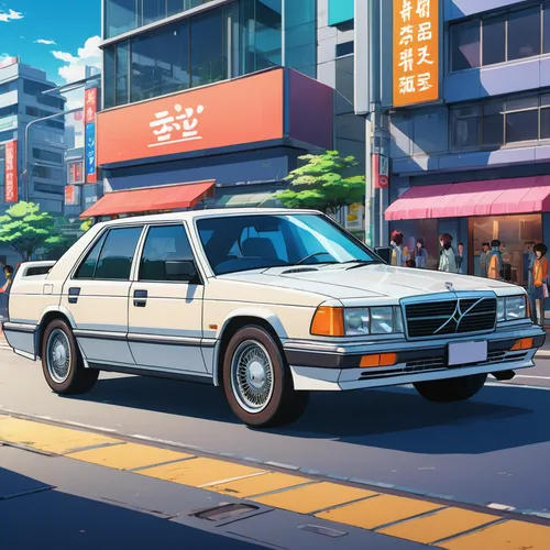 tokyo city,isuzu,honda concerto,toyota ae85,toyota bb,hyundai aero town,mercedes-benz w201,tokyo,isuzu piazza,retro vehicle,toyota mark x zio,subaru forester,toyota liteace,toyota tercel,isuzu trooper,mitsubishi chariot,ford crown victoria,isuzu forward,toyota ft-hs,toyota corolla e140,Illustration,Japanese style,Japanese Style 03