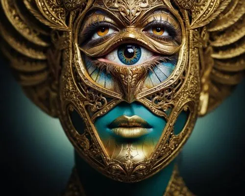 human face with the same style,venetian mask,gold mask,golden mask,african masks,masquerade,bodypainting,body painting,masque,african art,the carnival of venice,tribal masks,bodypaint,cleopatra,cirque