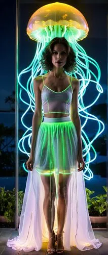 neon body painting,hula,light painting,lightpainting,bioluminescent,bjork,florescent,ufo,flourescent,fluorescents,light paint,fluorescence,drawing with light,hologram,bioluminescence,luminous,neon ghosts,light art,fae,tutu,Illustration,Realistic Fantasy,Realistic Fantasy 10