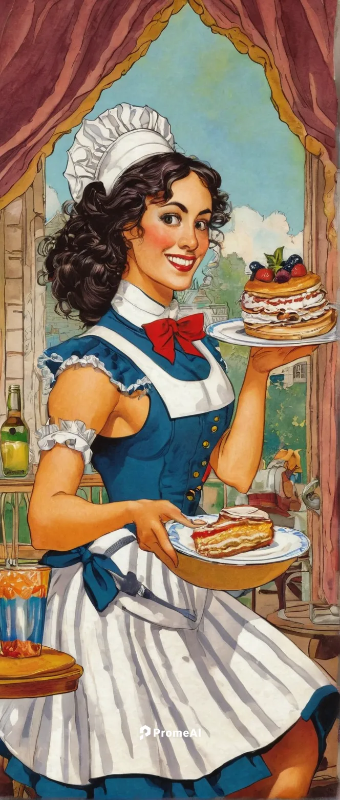 WAITRESS Serves Up A Sweet Summer Theater Treat,woman holding pie,waitress,housewife,crinoline,woman eating apple,girl in the kitchen,viennese cuisine,woman at cafe,milkmaid,cuisine classique,hostess,