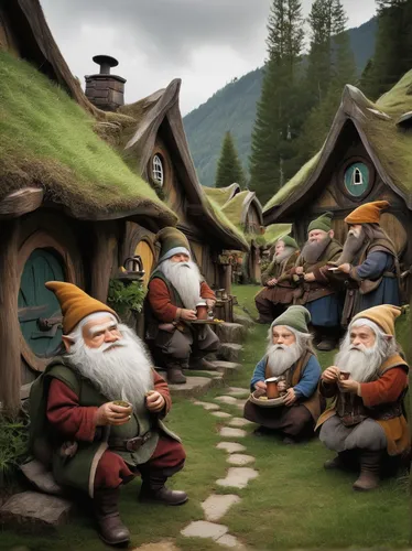 gnomes,scandia gnomes,dwarves,gnomes at table,alpine village,nativity village,elves,alpine pastures,dwarfs,gnome ice skating,elves flight,hobbiton,mountain village,folk village,gnome skiing,korean folk village,fairy village,scandia gnome,hobbit,popeye village,Photography,Documentary Photography,Documentary Photography 18