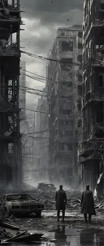 post-apocalyptic landscape,destroyed city,post apocalyptic,gunkanjima,dystopian,post-apocalypse,apocalyptic,dystopia,slums,stalingrad,wasteland,hashima,desolation,desolate,human settlement,war zone,lost in war,apocalypse,slum,industrial landscape,Conceptual Art,Fantasy,Fantasy 33