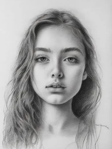 girl drawing,girl portrait,graphite,pencil drawing,pencil drawings,pencil and paper,Illustration,Black and White,Black and White 35