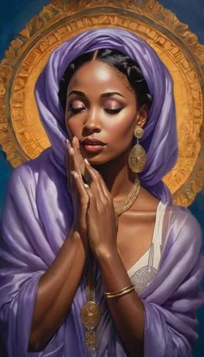 prophetess,womanist,oshun,praying woman,african american woman,woman praying,huldah,beautiful african american women,thyatira,zipporah,baoshun,the prophet mary,african woman,tituba,intercession,patroness,queenship,womanism,israelites,prayerful