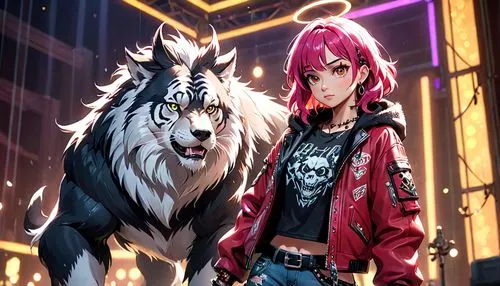 two wolves,wolf couple,yukai,nali,fenrir,wolf,Anime,Anime,Cartoon