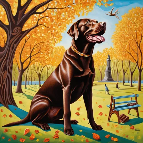 labrador retriever,chocolate labrador,german shorthaired pointer,chesapeake bay retriever,short haired german shorthaired pointer,rhodesian ridgeback,hunting dog,autumn background,labrador,english mastiff,brown dog,fila brasileiro,weimaraner,dogue de bordeaux,autumn icon,vizsla,boykin spaniel,bruno jura hound,field spaniel,dog illustration,Illustration,Realistic Fantasy,Realistic Fantasy 40