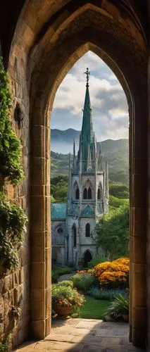 Gothic Iglesia Ni Cristo church, grandiose, intricate stone carvings, pointed arches, ribbed vaults, stunning stained glass windows, ornate pinnacles, towering spires, majestic entrance doors, weather