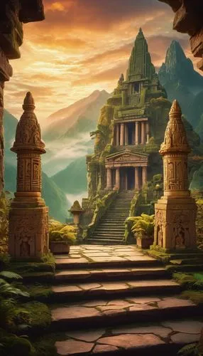 ancient city,vimana,artemis temple,ellora,ancient buildings,temples,ancient house,rathas,the ancient world,tempel,mahadeva,kailasa,temple,ancient,cartoon video game background,tikal,sanatana,shankara,mahasena,kubera,Illustration,Vector,Vector 16