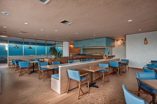 beach restaurant,concrete ceiling,japanese restaurant,contemporary decor,alpine restaurant,chefs kitchen,breakfast room,tile kitchen,banquette,a restaurant,fine dining restaurant,lunchroom,stucco ceiling,dinette,modern kitchen interior,dining room,mahdavi,cafeteria,modern decor,andaz,Photography,General,Realistic