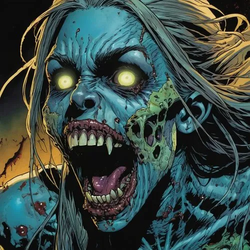 corben,zombie,kirkman,nekron,brubaker,morbius,mcniven,scary woman,zombi,zombified,zombies,zombo,grimmett,hannegan,macniven,dematteis,darick,kubert,bolland,cryptkeeper,Illustration,American Style,American Style 03