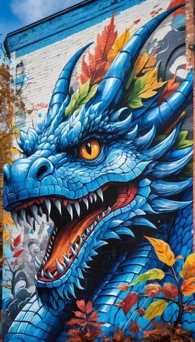 painted dragon,roa,alebrije,passyunk,drexel,dragonja,Conceptual Art,Graffiti Art,Graffiti Art 07