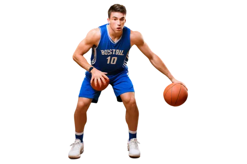 Muscular man, basketball player, dynamic pose, sweaty face, determined expression, athletic build, short spiky hair, sleeveless jersey, number 10 on back, loose shorts, knee-high socks, white sneakers