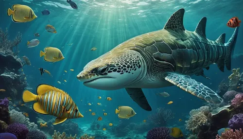 sea turtle,underwater fish,underwater background,loggerhead sea turtle,sea life underwater,green sea turtle,olive ridley sea turtle,sea animal,marine animal,underwater landscape,loggerhead turtle,underwater world,ocean underwater,ocean sunfish,aquatic animals,aquatic life,sea animals,kemp's ridley sea turtle,rhino fish,ankylosaurus,Conceptual Art,Daily,Daily 11